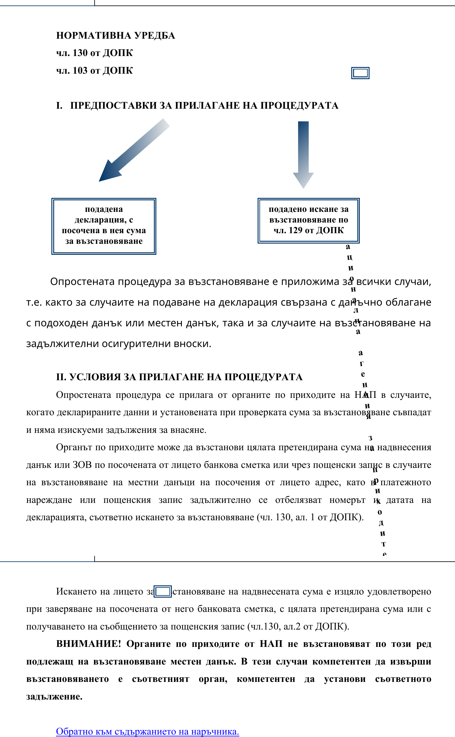 Фиш II.VI.3 - Опростена процедура