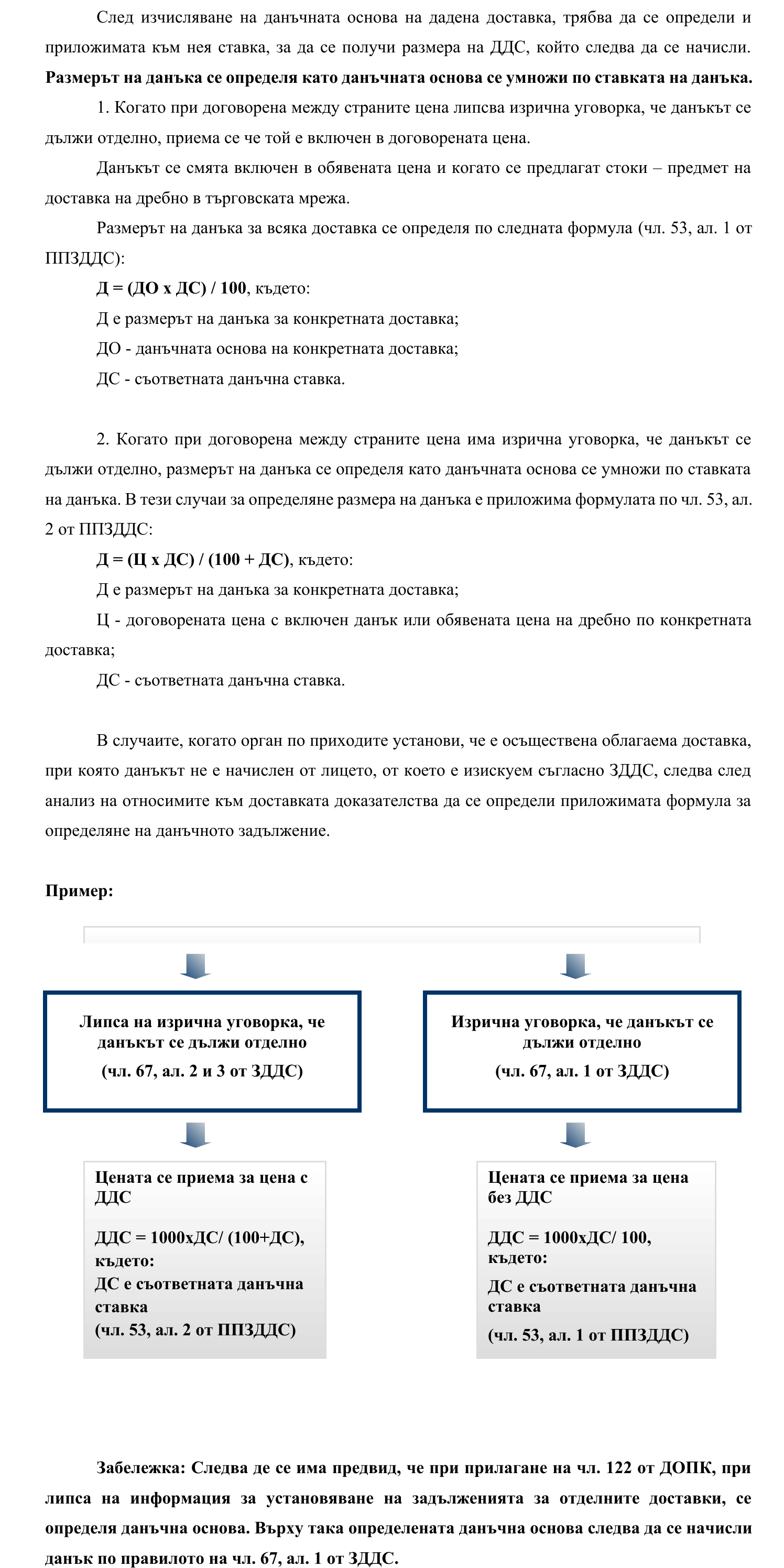 Фиш V.8 - Определяне на данъчното задължение и начисляване на данъка