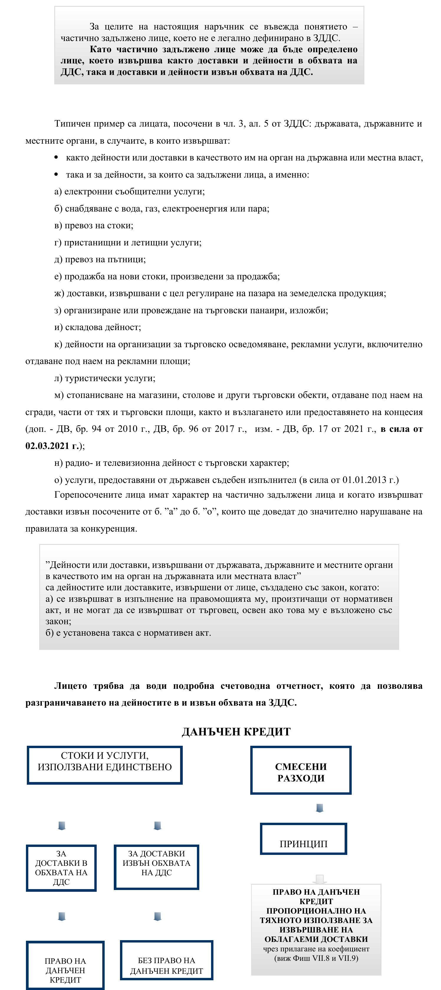Фиш VII.7 - Лица, извършващи доставки и дейности в и извън обхвата на ДДС