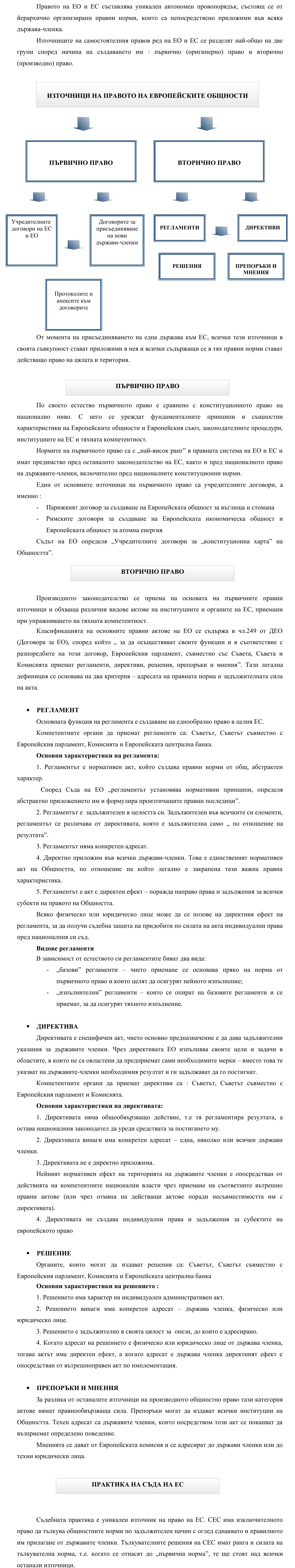 Фиш XII.I.1 - Източници на правото на ЕО и ЕС